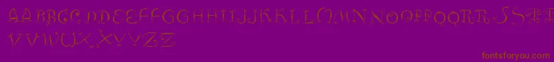 Fishhooks Font – Brown Fonts on Purple Background