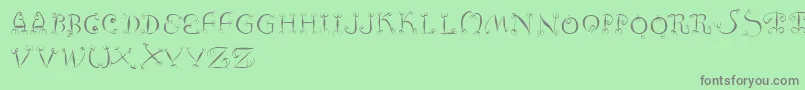 Fishhooks Font – Gray Fonts on Green Background