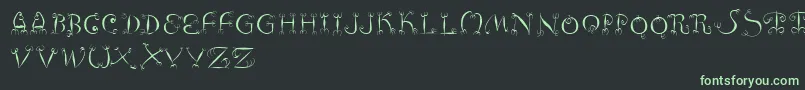 Fishhooks Font – Green Fonts on Black Background