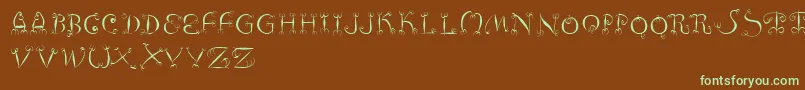 Fishhooks Font – Green Fonts on Brown Background