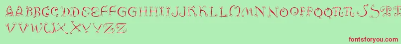 Fishhooks Font – Red Fonts on Green Background