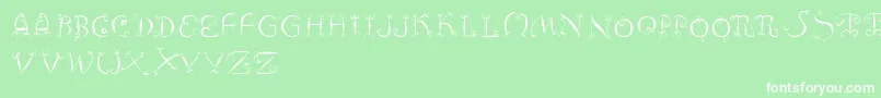 Fishhooks Font – White Fonts on Green Background