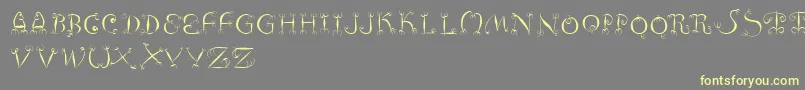 Fishhooks Font – Yellow Fonts on Gray Background