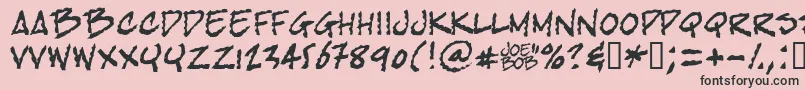 Fonte Bobtag – fontes pretas em um fundo rosa