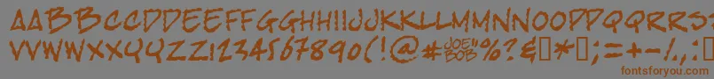 Bobtag Font – Brown Fonts on Gray Background