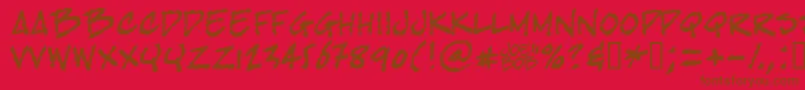フォントBobtag – 赤い背景に茶色の文字