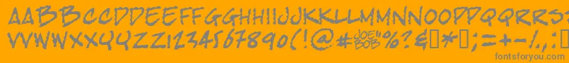 Bobtag Font – Gray Fonts on Orange Background