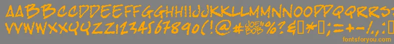 Bobtag Font – Orange Fonts on Gray Background