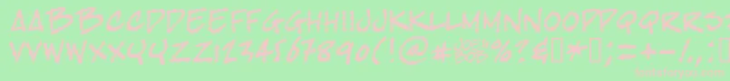 Bobtag Font – Pink Fonts on Green Background