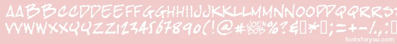 Bobtag Font – White Fonts on Pink Background