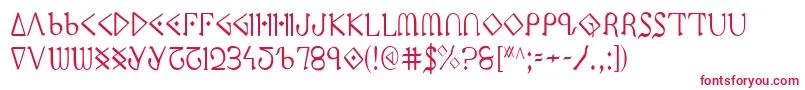 Ppressc Font – Red Fonts on White Background