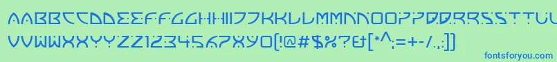 FranoschLtMedium Font – Blue Fonts on Green Background