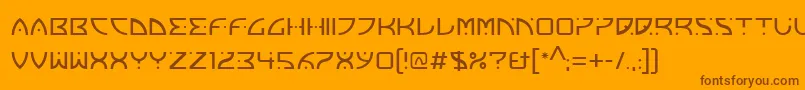 FranoschLtMedium Font – Brown Fonts on Orange Background