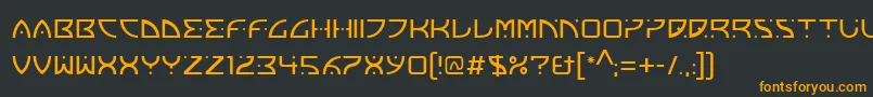 フォントFranoschLtMedium – 黒い背景にオレンジの文字