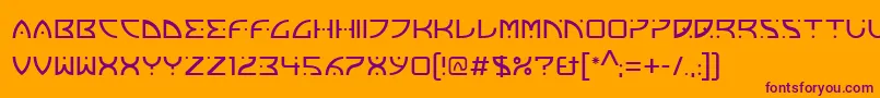 FranoschLtMedium Font – Purple Fonts on Orange Background