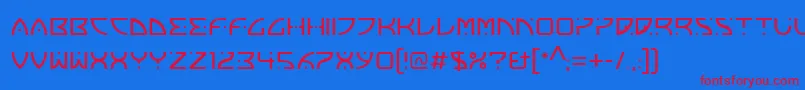 Шрифт FranoschLtMedium – красные шрифты на синем фоне