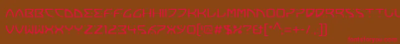 フォントFranoschLtMedium – 赤い文字が茶色の背景にあります。