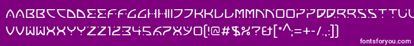 フォントFranoschLtMedium – 紫の背景に白い文字