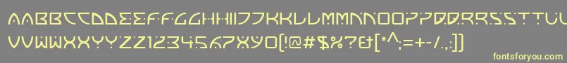 FranoschLtMedium Font – Yellow Fonts on Gray Background