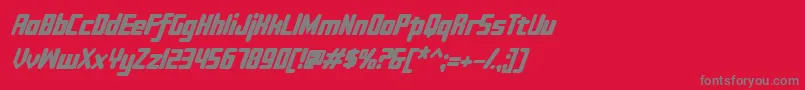 Sujetabolditalic Font – Gray Fonts on Red Background