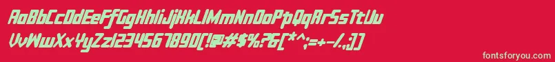 Sujetabolditalic Font – Green Fonts on Red Background