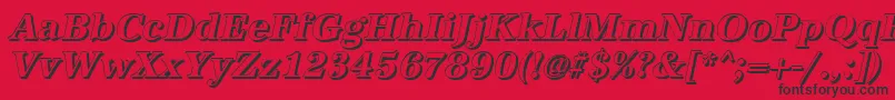 AntiquashBolditalic Font – Black Fonts on Red Background