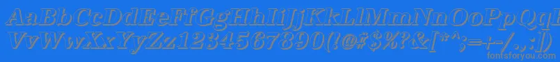 AntiquashBolditalic Font – Gray Fonts on Blue Background