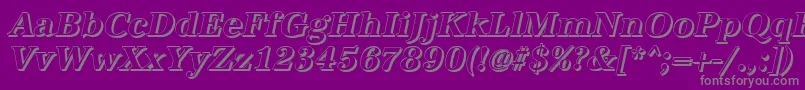 AntiquashBolditalic Font – Gray Fonts on Purple Background