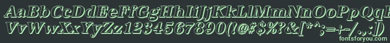 AntiquashBolditalic Font – Green Fonts on Black Background