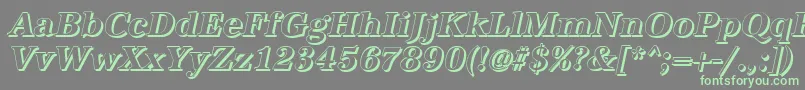 AntiquashBolditalic Font – Green Fonts on Gray Background