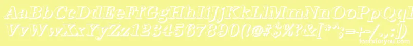 AntiquashBolditalic Font – White Fonts on Yellow Background