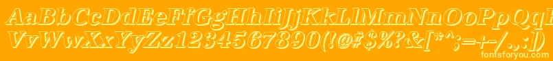 AntiquashBolditalic Font – Yellow Fonts on Orange Background