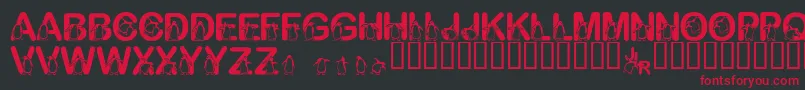 FlPenguin Font – Red Fonts on Black Background
