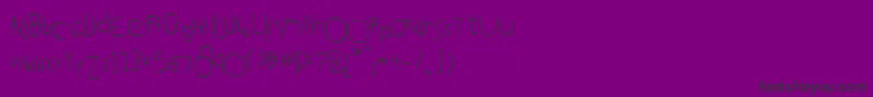 Doves Font – Black Fonts on Purple Background