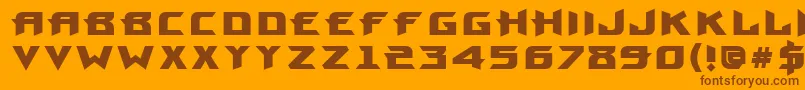 ProunxBold Font – Brown Fonts on Orange Background