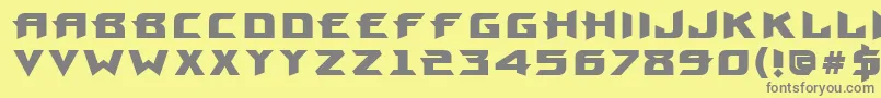 ProunxBold Font – Gray Fonts on Yellow Background