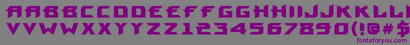 ProunxBold Font – Purple Fonts on Gray Background