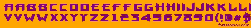 フォントProunxBold – オレンジの背景に紫のフォント
