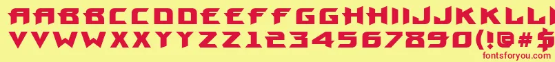 ProunxBold Font – Red Fonts on Yellow Background