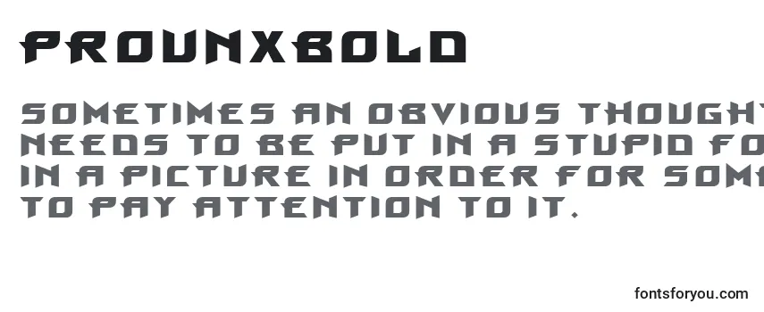 ProunxBold フォントのレビュー