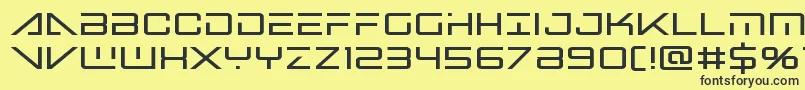 Bansheepilotbold Font – Black Fonts on Yellow Background