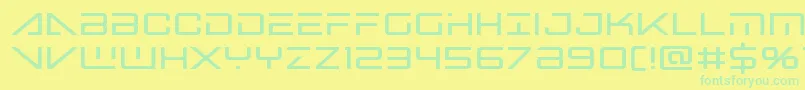 Bansheepilotbold-Schriftart – Grüne Schriften auf gelbem Hintergrund