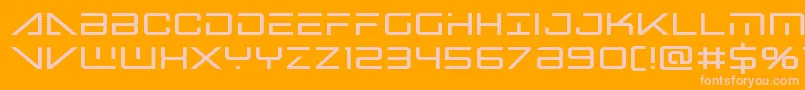 Bansheepilotbold Font – Pink Fonts on Orange Background