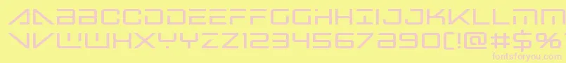 Bansheepilotbold Font – Pink Fonts on Yellow Background