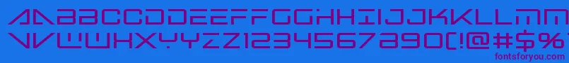 Bansheepilotbold Font – Purple Fonts on Blue Background