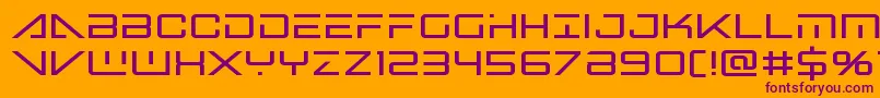 Bansheepilotbold Font – Purple Fonts on Orange Background