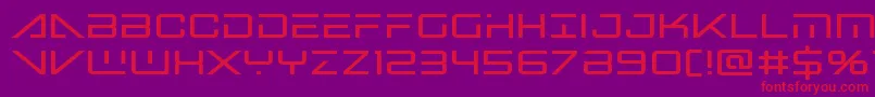 Fonte Bansheepilotbold – fontes vermelhas em um fundo violeta