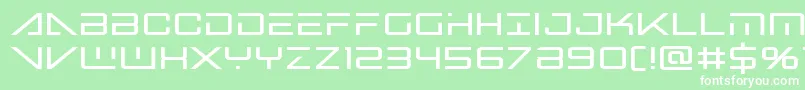 Bansheepilotbold-Schriftart – Weiße Schriften auf grünem Hintergrund