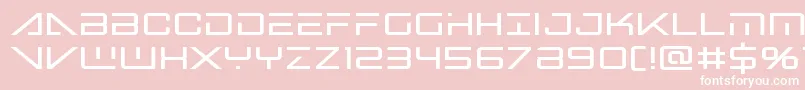 Bansheepilotbold-fontti – valkoiset fontit vaaleanpunaisella taustalla