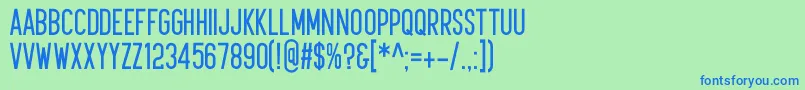 Kudajets Font – Blue Fonts on Green Background